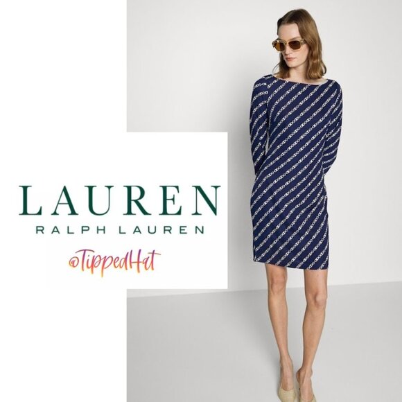 NWT $128 Lauren Ralph Lauren Print Dress - Size 2 - Picture 1 of 7